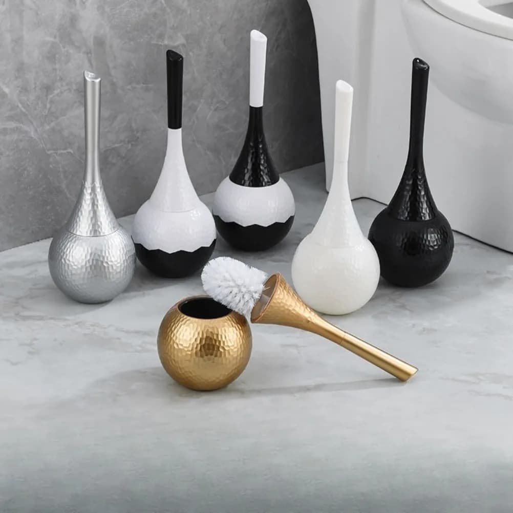 Scopino per WC semplice Scopino per WC per bagno Scopino per uso domestico Spazzola per pulizia di fascia alta con manico lungo Accessori per il bagno