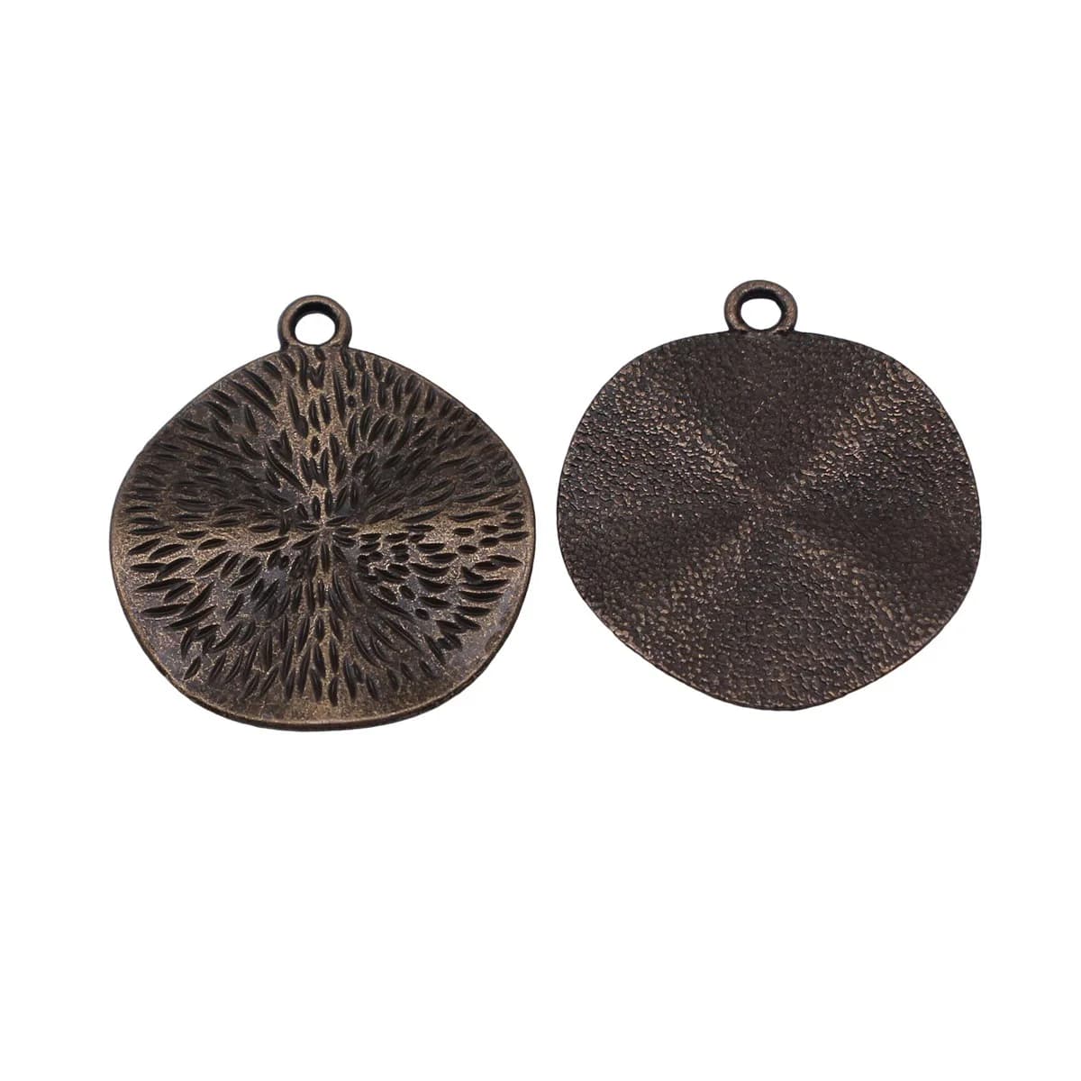 Round Charm Leopard Texture Pendant Alloy Charms For Handmade DIY Bracelet Necklace Jewelry Making Supplies
