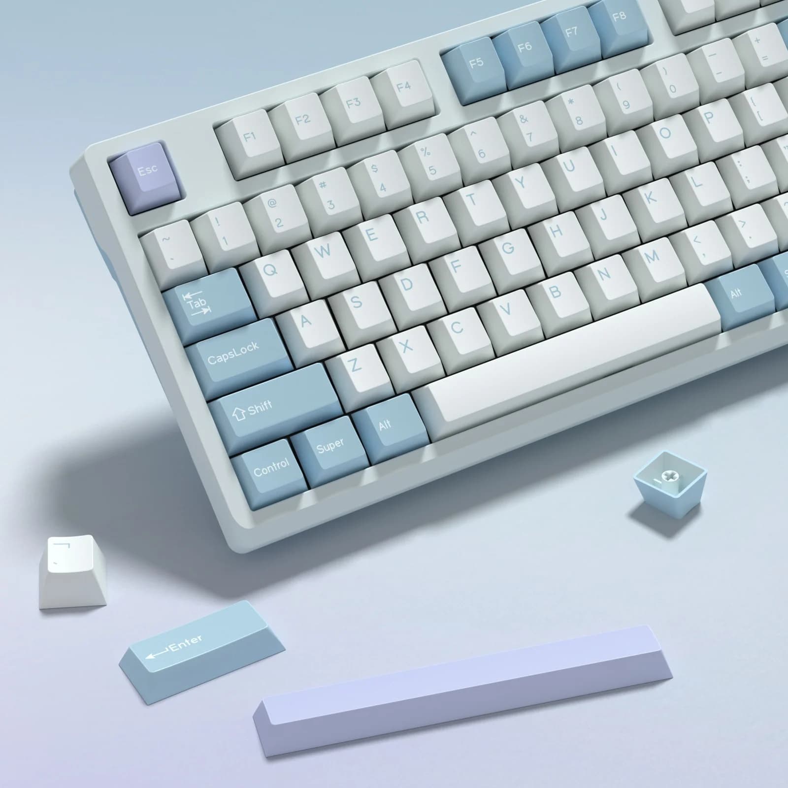 KBDiy GMK Illusion Keycap Cherry Profilo Double Shot PBT ISO Keycaps per Gamer Kit tastiera meccanica Punto di gioco Retro Keycap
