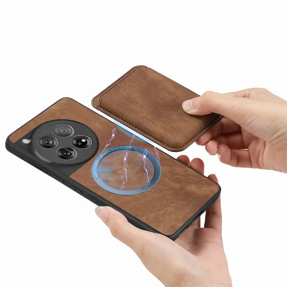 Custodia di Lusso Staccabile in Pelle con Porta Carte e Chiusura Magnetica per OnePlus 15R, 15, 13, 12, 13R 5G, OnePlus ACE 5 Pro, One Plus 15, 13 R, 12