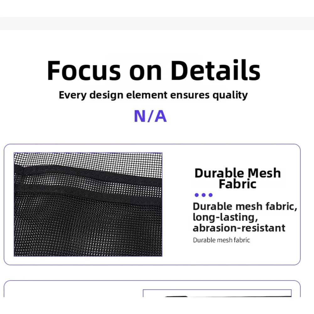 Portable Mesh Hanging Bag for Table Tennis Supplies Keeps Rackets and Balls Together Without Taking Up Floor or Desk Space