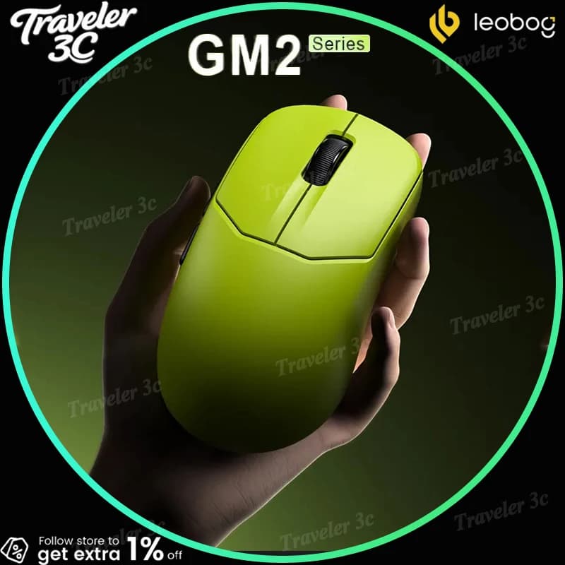 Leobog GM2 Tri-modal Wireless Gaming Mouse Ergonomic Right-Handed Lightweight 500mAh Esports Office PC Accessory For FPS