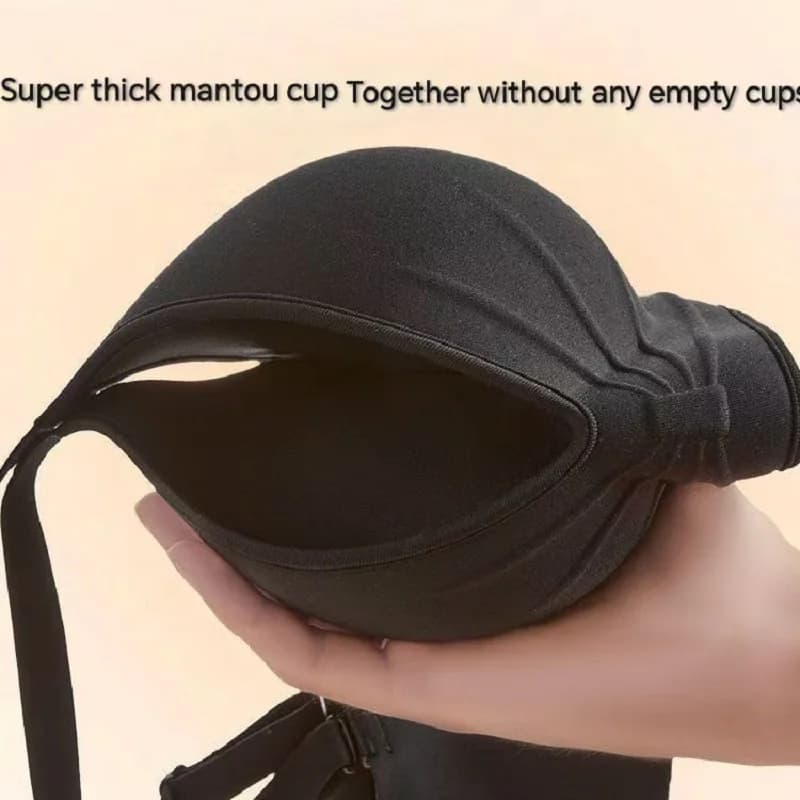 12CM Ultra-Thick Flat Chest Special Push Up Lingerie Small Breast Gathering Show Bigger No Steel Ring Special· Thick Cup Bra