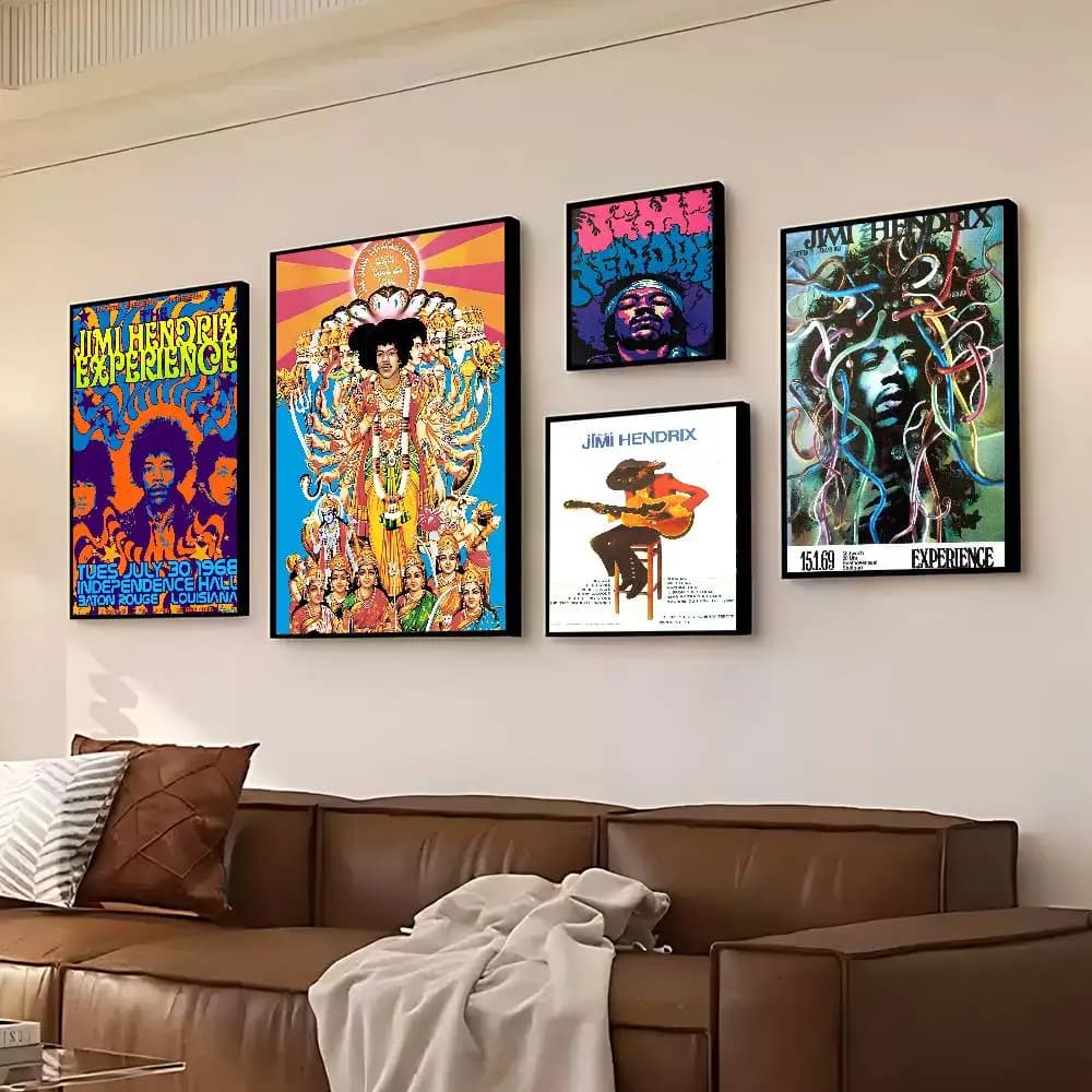 Disegni J-Jimi H-Hendrix Poster Pittura Immagine di arte della parete Stampe su tela Decorazione della casa Poster per soggiorno Senza cornice