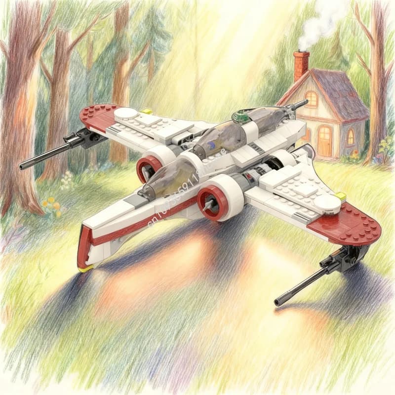 586pcs MOC ARC Star Battle Model Building Blocks Construction Festival Gifts Assemble DIY Creative Toys Idea Education Brick