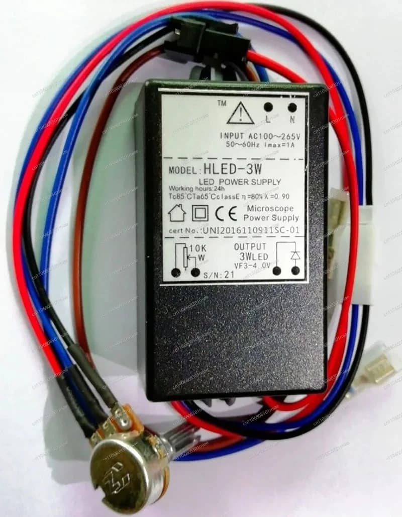 Modulo di alimentazione per microscopio HLED-3W HLDE-3WC, alimentatore dimmerabile 3W 1W LED, perle LED da 3W