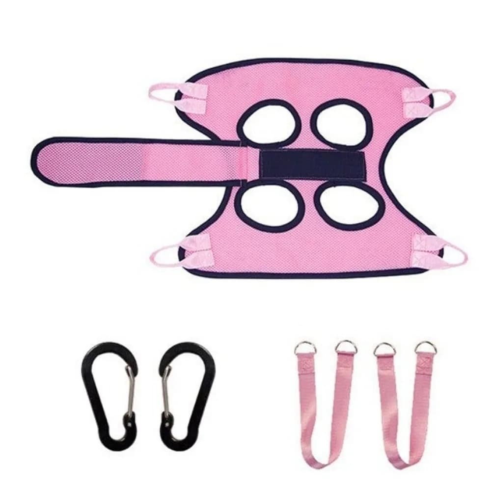 Adjustable Dog Grooming Hammock Mesh Hanging Cat Restraint Sling Anti Bite Breathable Pet Nail Trimming Hammock Nail Cutting