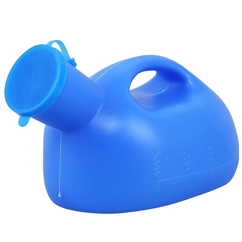 Bottiglie per orinatoi unisex da 2000 ml con coperchio per uomo Bottiglia per orinatoio portatile Vasino a prova di urina Toilette per anziani Ospedale