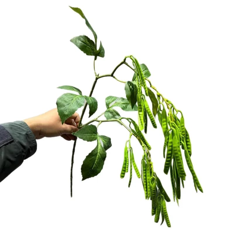 5 Pieces Furnishing Decoration, Pea Baccello Simulation, Green Plants, Floral Composition, Office Decoration, Artificial Plastic Lentils