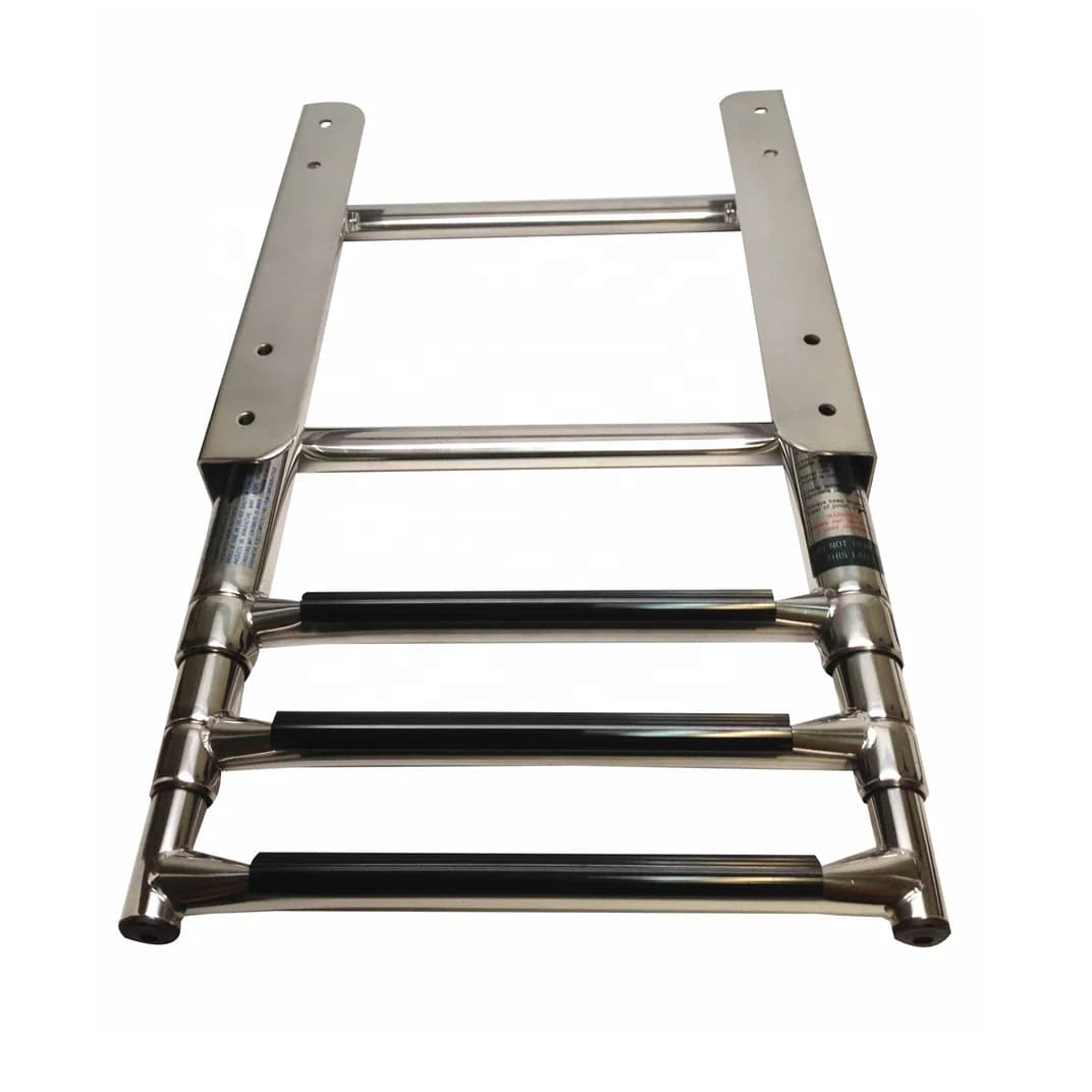 Cheap Price Hot Sale Boat Accessories Stainless Steel Under Platform Folding Ladder Telescopic For Yacht And Kayak