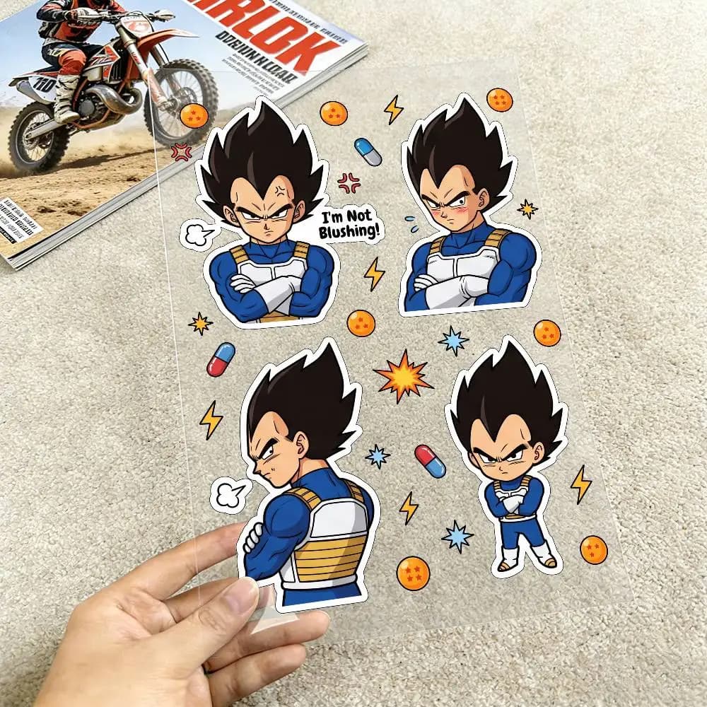 DRAGON BALL GOKU Motorcycle Reflective Stickers Waterproof Decals for Helmet Scooter Fuel Tank Toolbox Racing