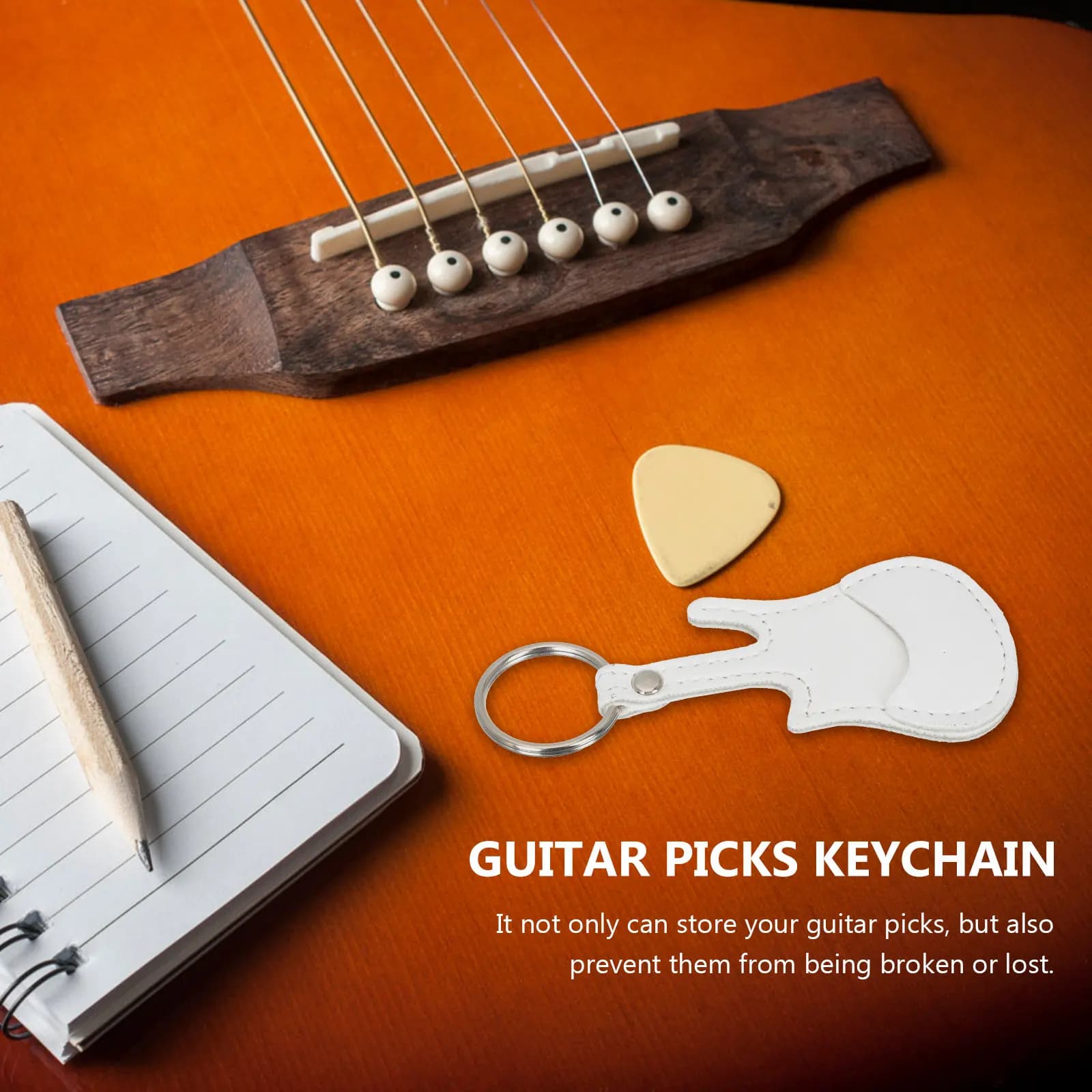Pick Storage Case Guitar Plectrum Pouch Acoustic Holder Ukulele Accessory Picks Keychain