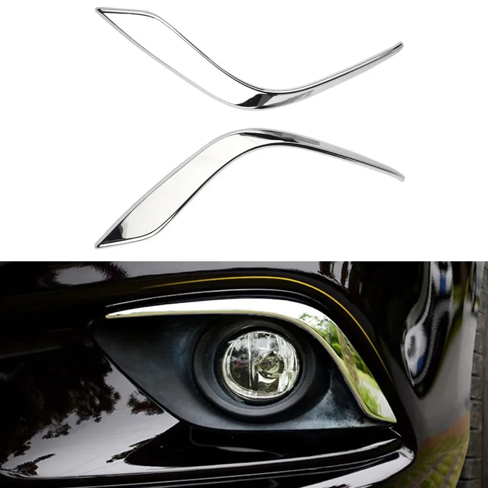Pop 1Pair Chrome Anteriore Fendinebbia Copertura Della Lampada Trim Striscia Misura Per Mazda 6 Atenza Gj 2014-2016 Anello Stampaggio Copertura Kit Trim Accessori