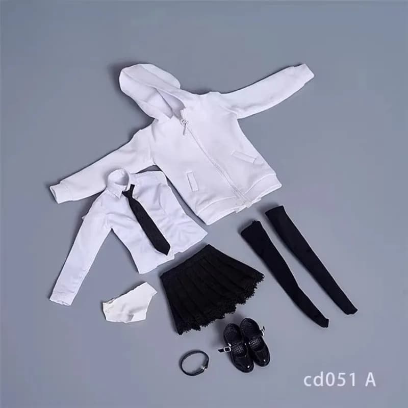 Cdtoys Cd051 1/6 Scale Female Soldier Coat Shirt Underwear Shoes Clothes Set Model for 12Inch Toy Figures Body Accessories