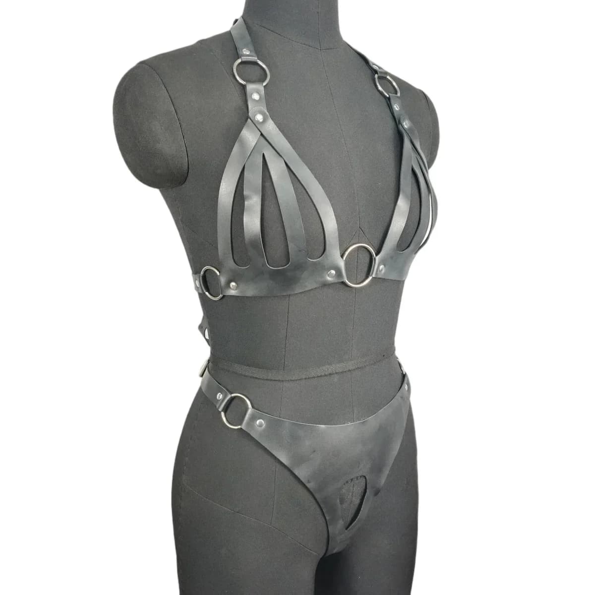 Giochi per Adulti, Imbracatura per Pole Dance, Imbracatura per il Corpo, Lingerie, Reggiseno Bondage Fetish da Donna, Cintura, Reggiseno a Gabbia Gotico Sexy per Rave, Bralette