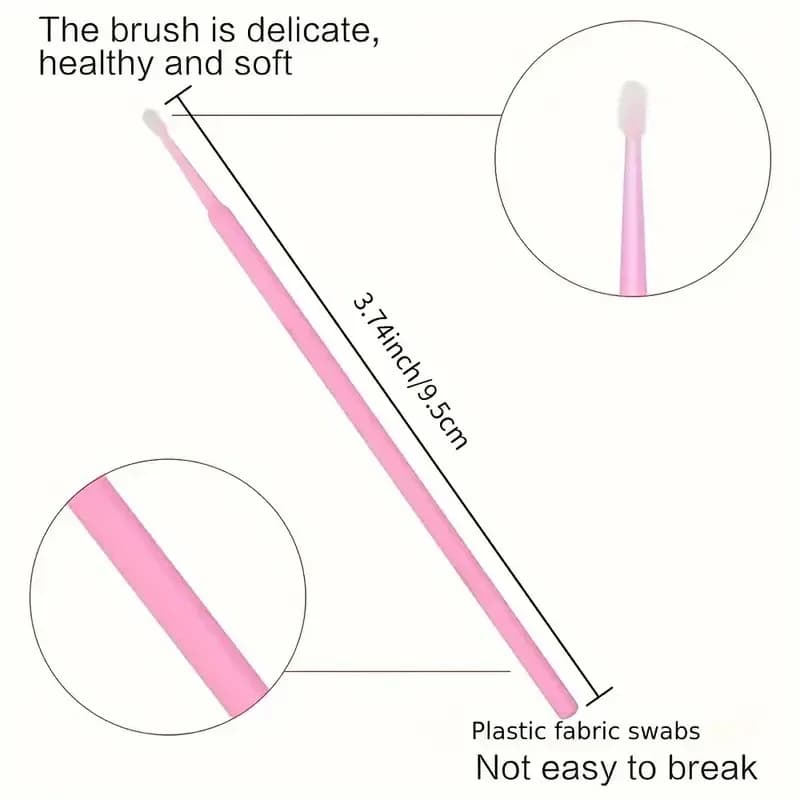 100 pcs/bag Micro Brushes for Make-up, Extension Eyeliner, Black Mascara, Eyeliner and Lipstick
