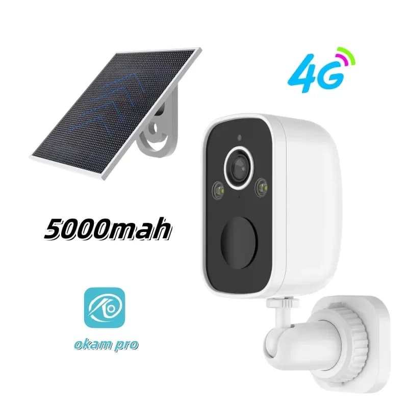 Telecamera solare a bassissima potenza di rete BG55 4G Telecamera con batteria incorporata da 5000 mAh Telecamera di sicurezza esterna impermeabile IP66
