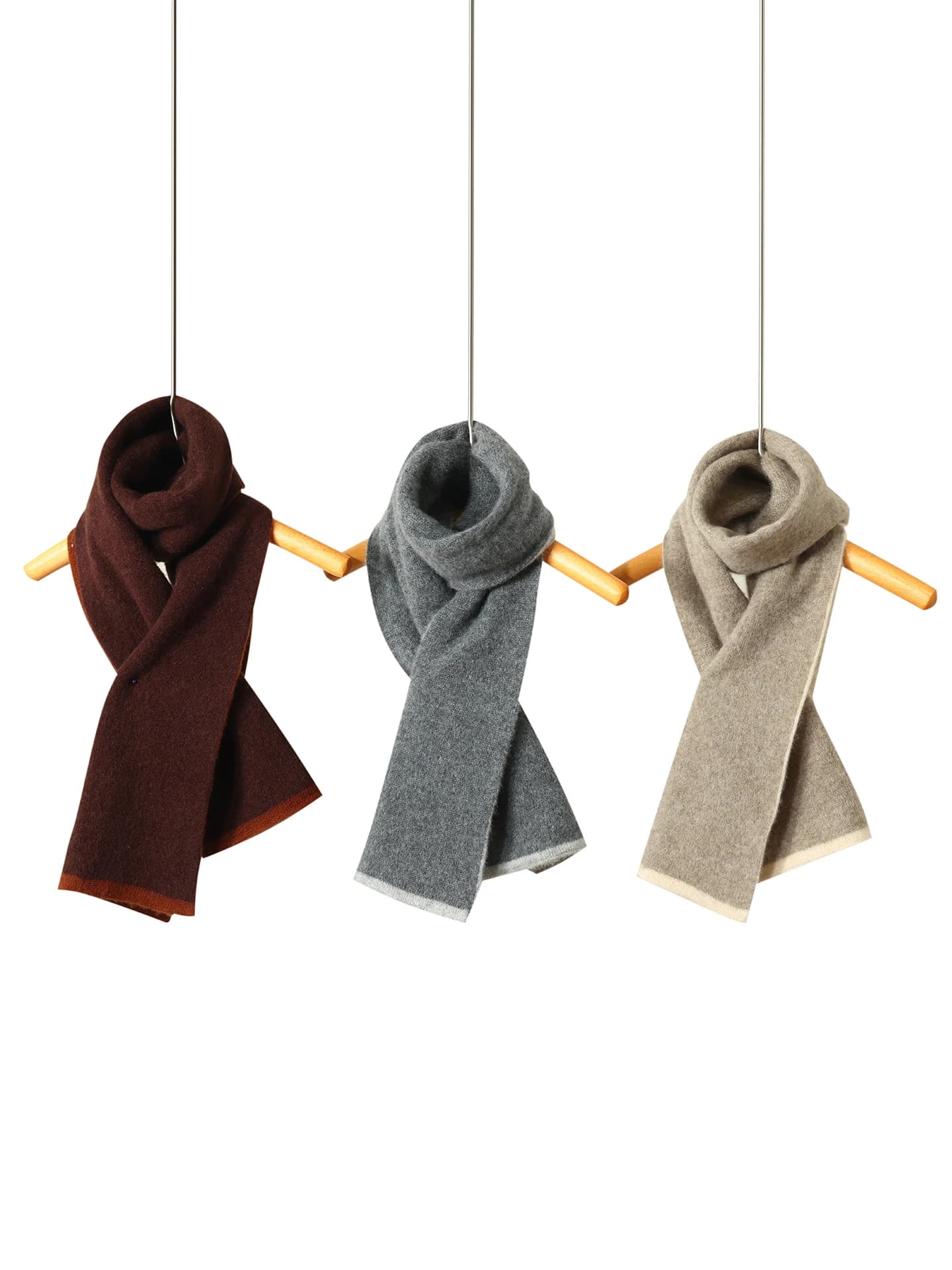 TLOML Sciarpa incrociata in lana merino 100% delle nuove donne Stile semplice Autunno Inverno Morbido Tenere al caldo Maglieria in lana merino Sciarpa di moda