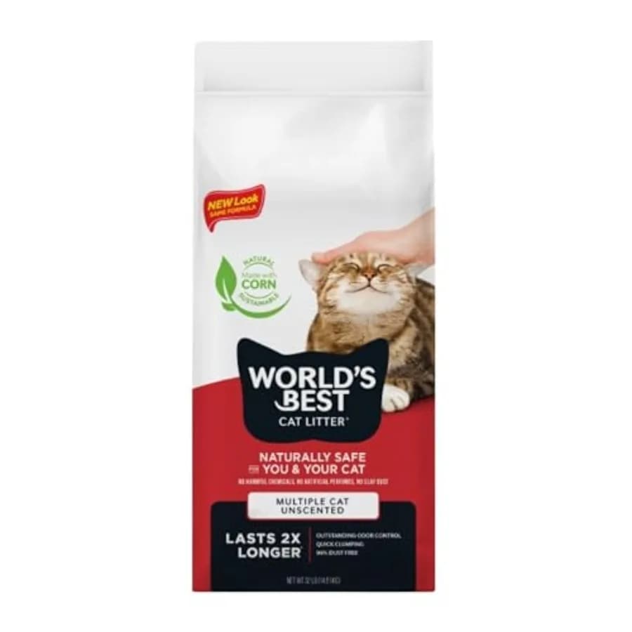 Lettiera per Gatti Multipla Senza Profumo - Ingredienti Naturali Agglomerante Rapido Smaltibile nel WC 99% Senza Polvere Prodotto negli USA - Controllo Odori a Lunga Durata