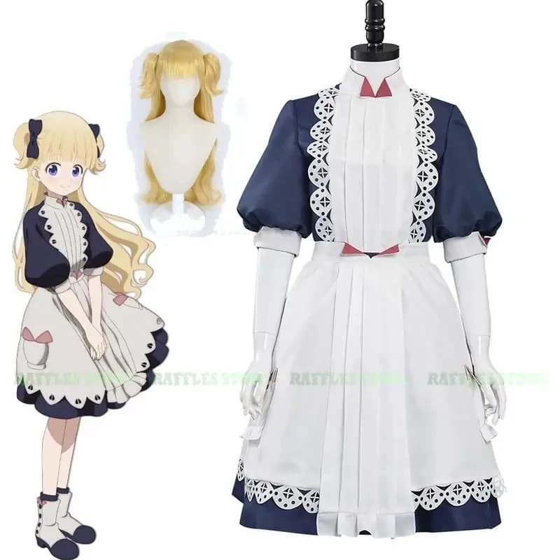 ABC123SHADOWS HOUSE Anime Emilico Cosplay Costume Maid Dress Suit Wig Halloween Comic Event Uniform Women Party Girl F3;b,6/k'5;