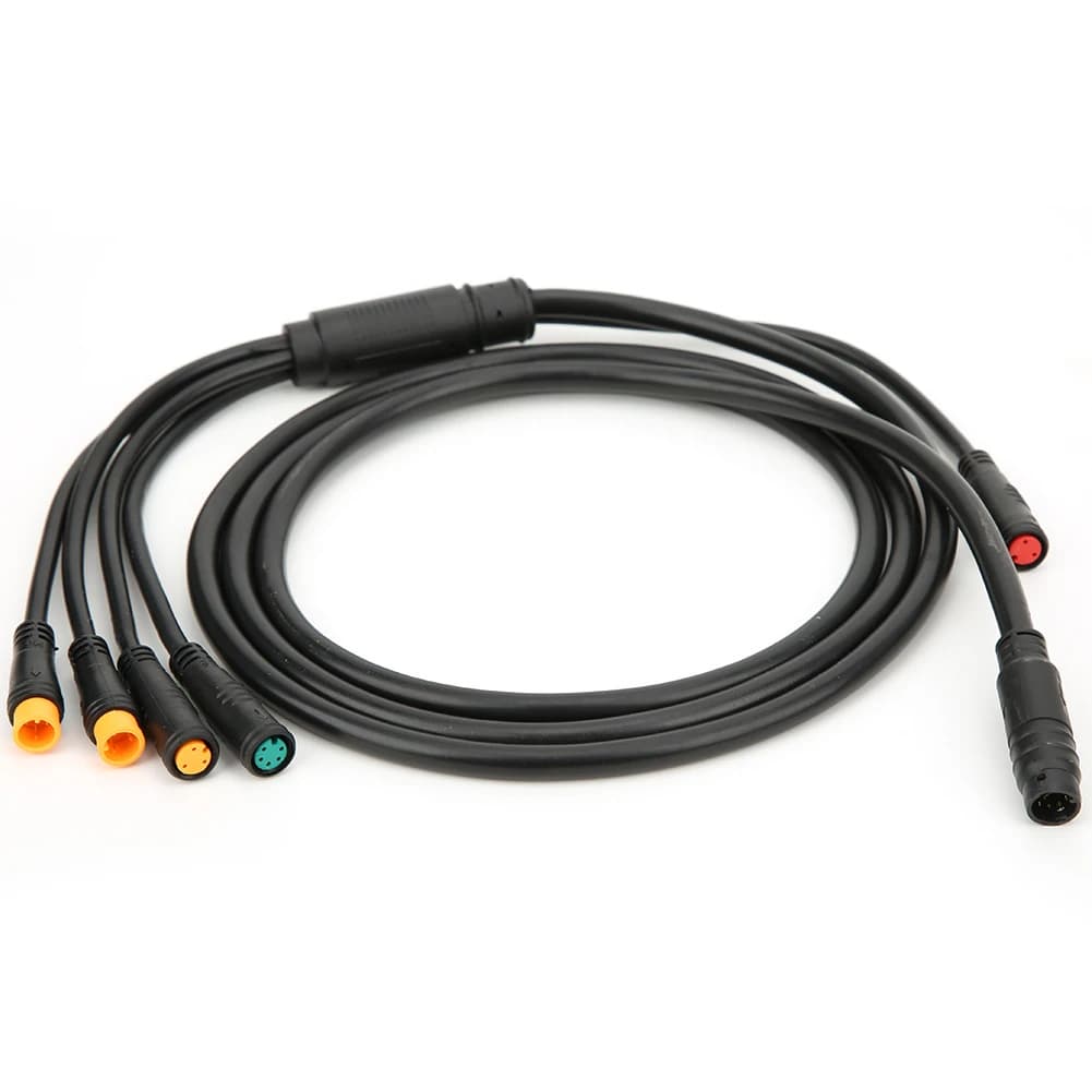 1 per 5 cavi integrati per bicicletta con funzione luce per controller impermeabile Ebike