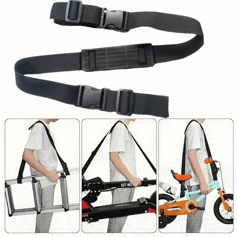 Cinghia di Trasporto Regolabile per Biciclette per Bambini con Imbottitura per Spalla, Cinghia per Monopattino, Cinghia per Trasporto a Mano per Biciclette Senza Pedali