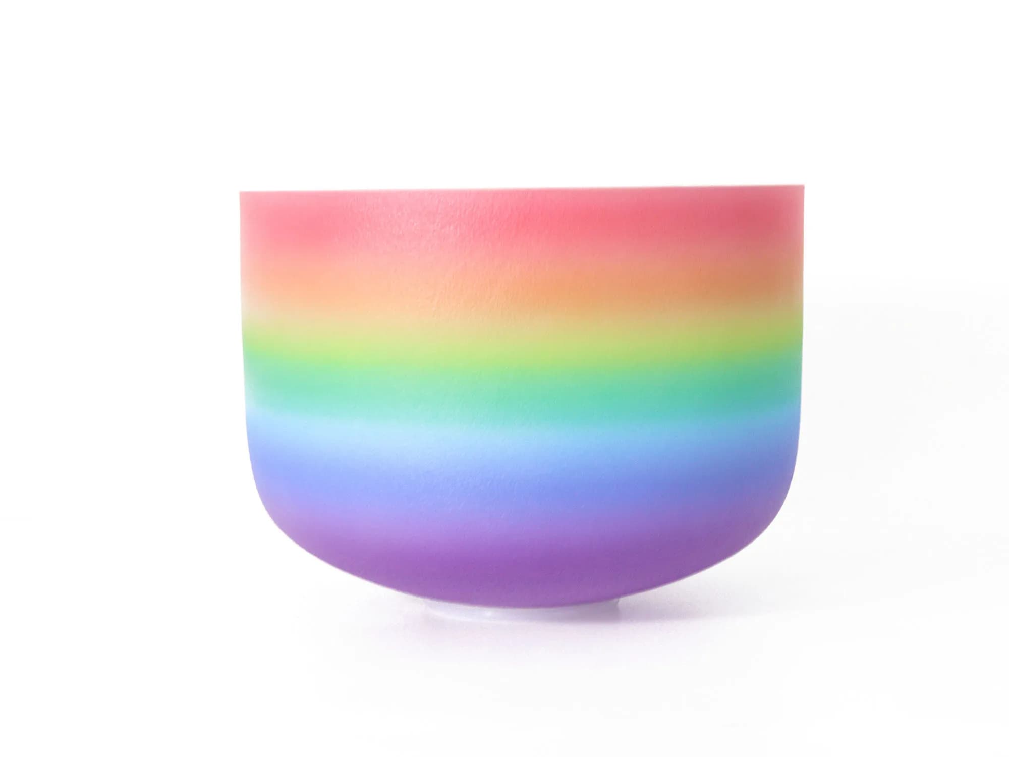 ZHQH Rainbow Color Frosted Crystal Singing Bowl Amazing Sound Meditation Healing Singing Crystal Bowl Percussion Instrument