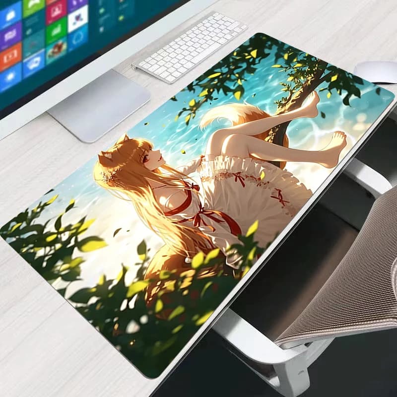 Anime Mouse pad HD Print Spice and Wolf PC Computer Desk Mat Large Gamer Keyboard Pad kawaii Office MousePad Decoracion carpet
