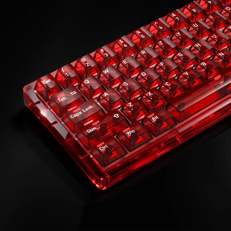 NUOVI Tasti per Tastiera Meccanica 136 Tasti in Inglese/Giapponese/Russo/Coreano, Keycaps Completamente Trasparenti Personalizzabili Cherry Multilingue