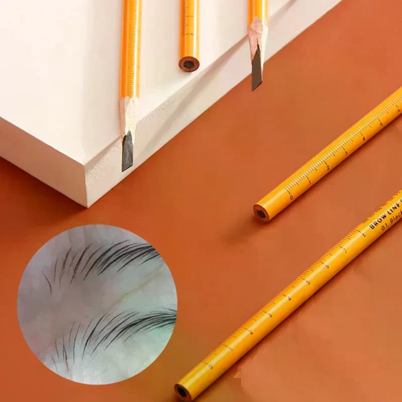 Matita per sopracciglia in legno impermeabile, a lunga durata, nera, facile da applicare, ombretto per sopracciglia, cosmetici per il trucco quotidiano degli occhi, bellezza