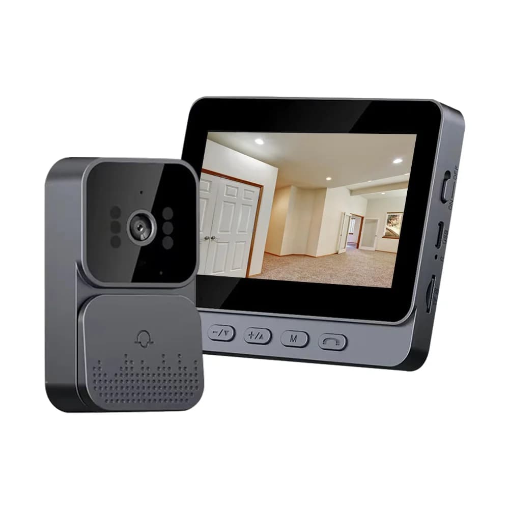 Campanello con schermo IPS da 4.3 pollici campanello con citofono visivo Wireless 2.4G monitoraggio Video intelligente senza fili campanello intelligente a due vie