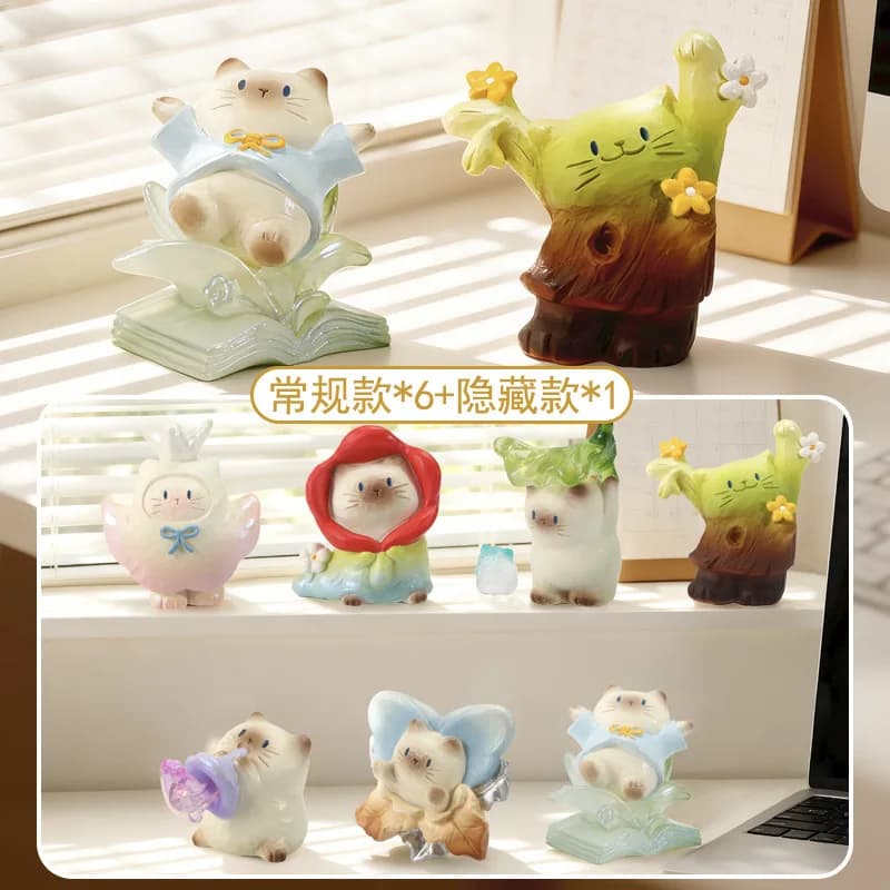 Cat Pai Full Of Vitality Series Blind Box Multiple Styles Desktop Ornament Model Toys Resin Material Mystery Box Surprise Gifts