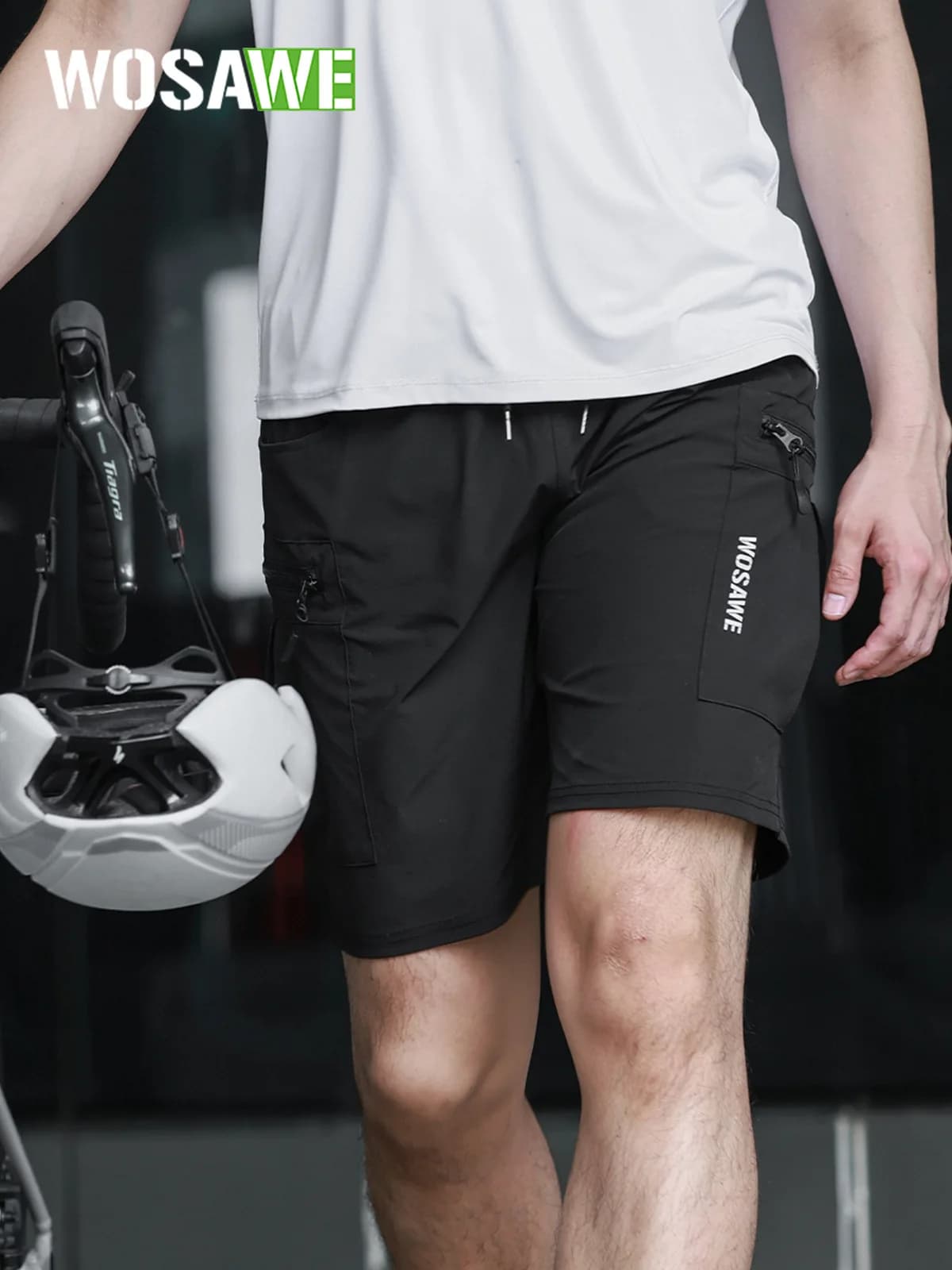Pantaloncini da ciclismo estivi WOSAWE con tasche multifunzionali, traspiranti e ad asciugatura rapida, modello BD129