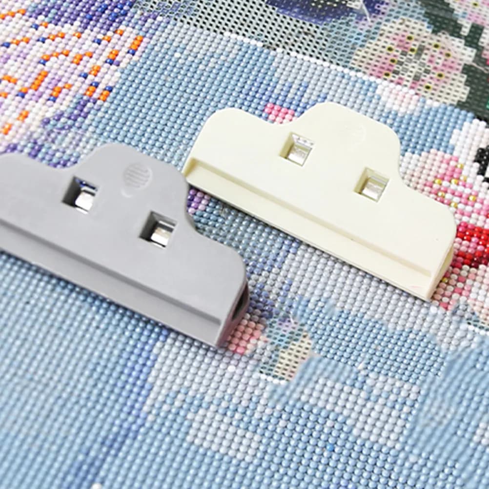 4 Pezzi Clip in Plastica Resistenti, Morsetti Sigillanti Multiuso, Strumento Artigianale, Accessori per Punto Croce, Sacchetti Alimentari Ermetici