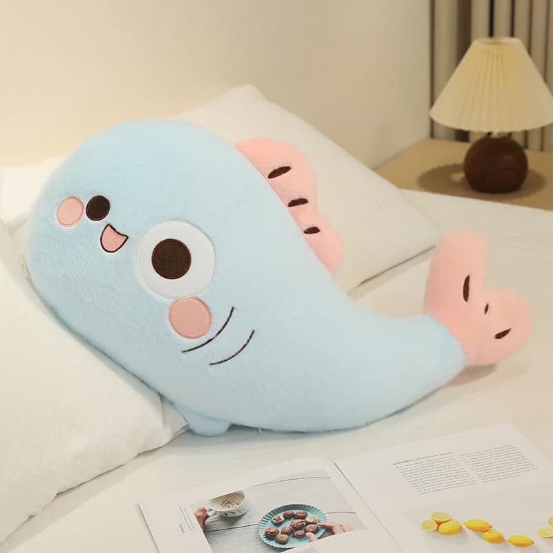 Cuscino Lombare a Forma di Pesce Cartone Animato per Adulti, Morbido Cuscino Decorativo per Casa, Camera da Letto, Soggiorno, Ufficio, Divano e Letto