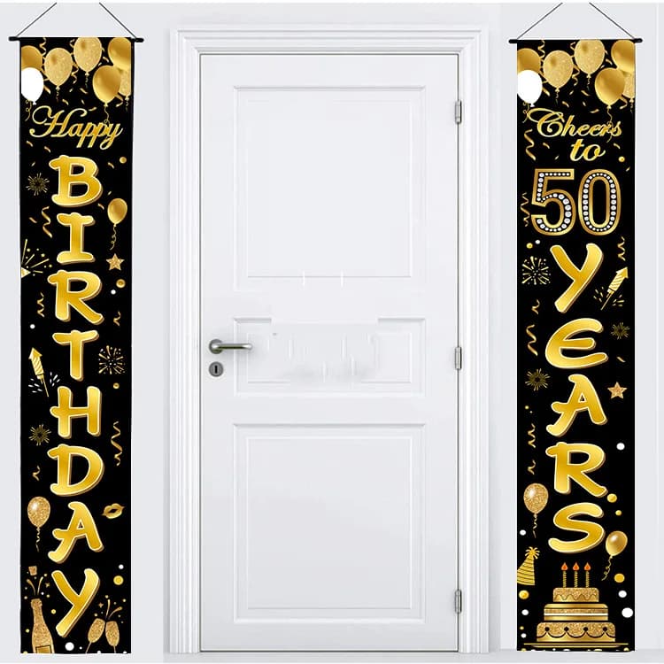Flags suspended for first birthday, Christmas decoration supplies, door curtains, atmospheric scene layout, new