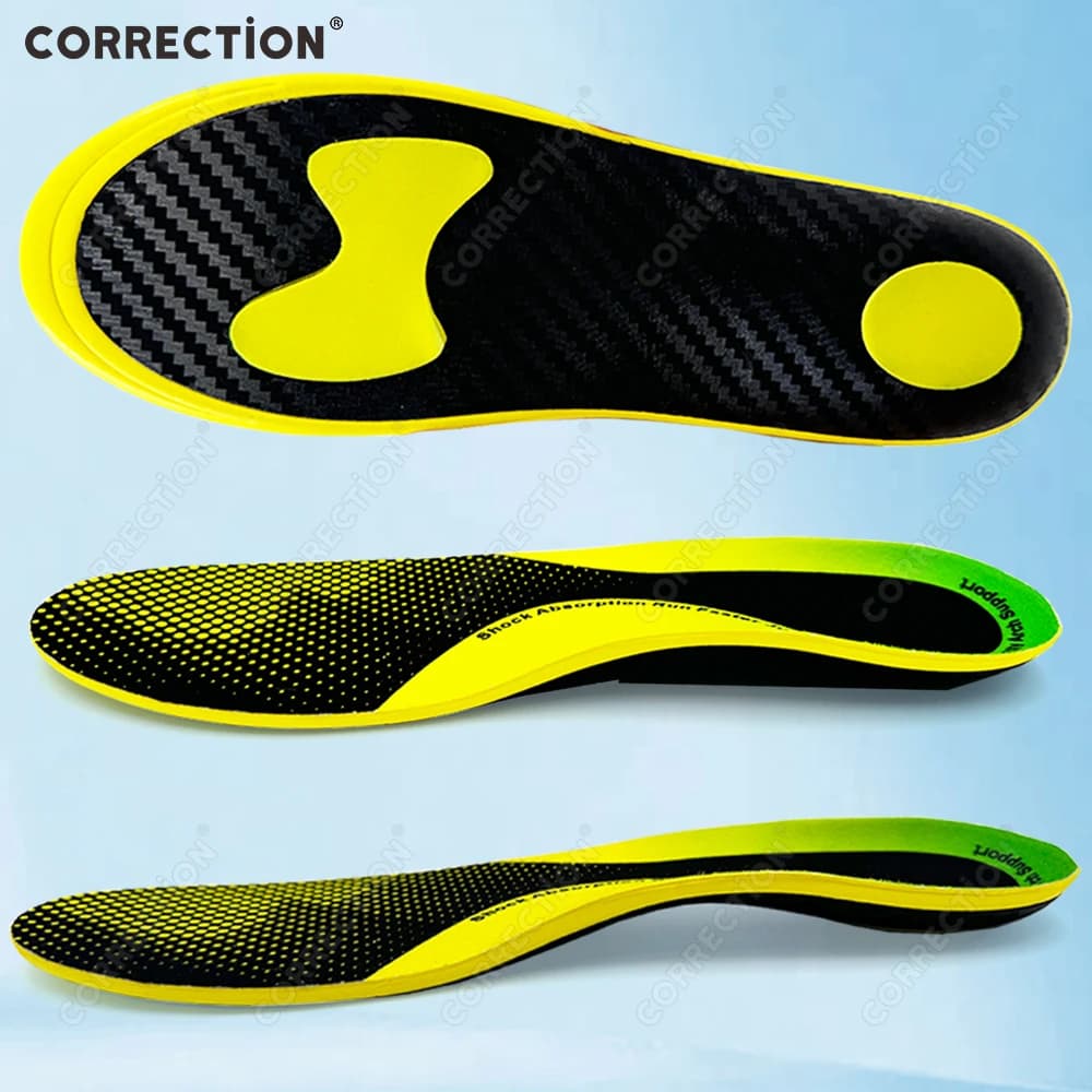 CORRECTiON 1/2 Paia Solette Carbon Fiber Man Woman High Rimbalzo Elastic Depreciation Support for Arco Sports Bearing Antibacterial