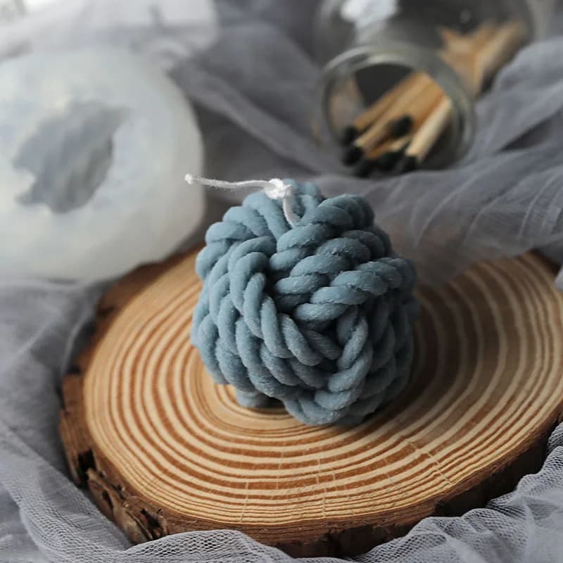 Stampo per candele a forma di lana 3D Stampo per colata di candele profumate Stampo per sapone fatto a mano fai-da-te Stampo per cera Artigianato Decorazione domestica Stampi in resina