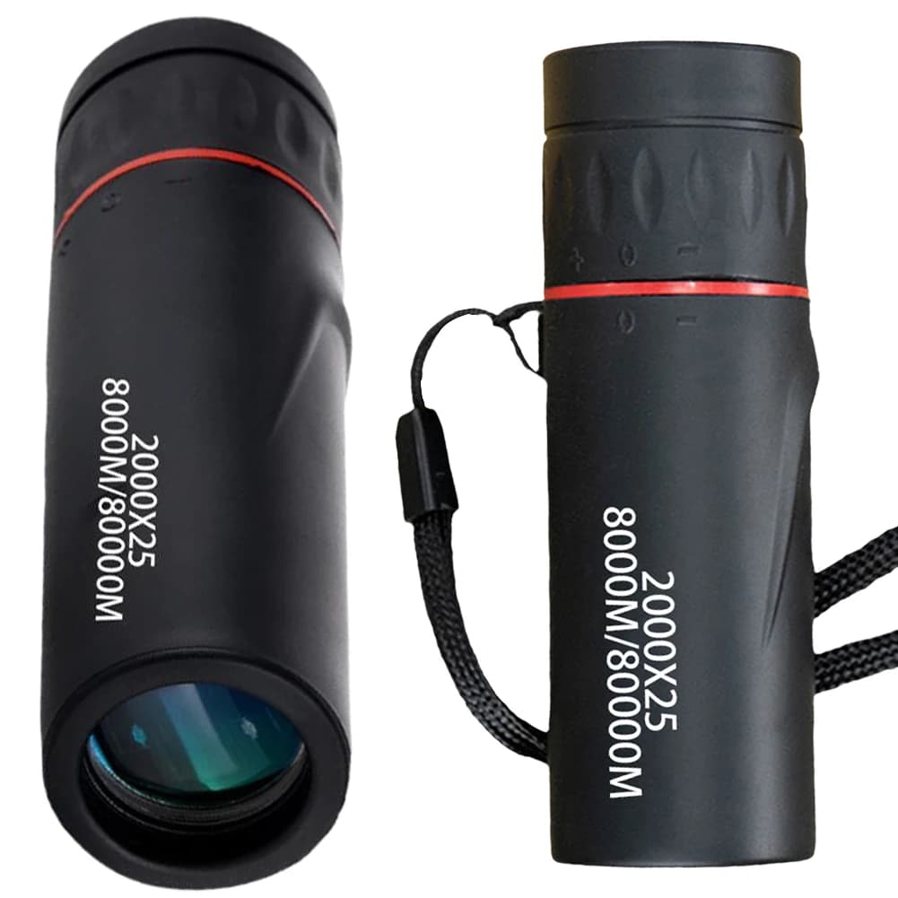 Telescopio Monoculare 2000x25, Mini Telescopio Tascabile Impermeabile per Birdwatching, Cannocchiale HD per Campeggio e Caccia