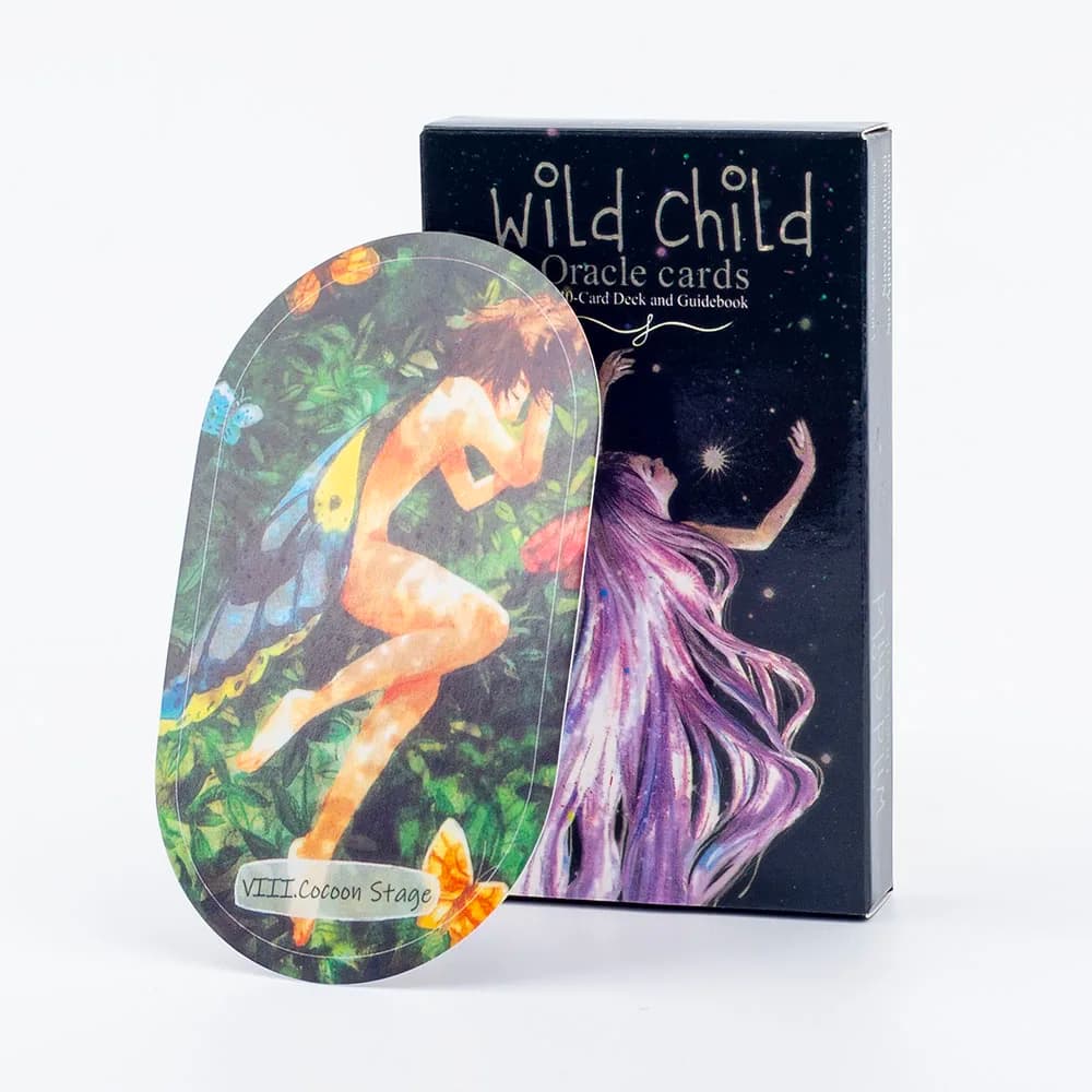 Mazzo di tarocchi di carte Oracle per bambini selvaggi 40 pezzi 10,3 * 6 cm per la guarigione delle conoscenze e riunioni di famiglia Gioco di intrattenimento per il tempo libero