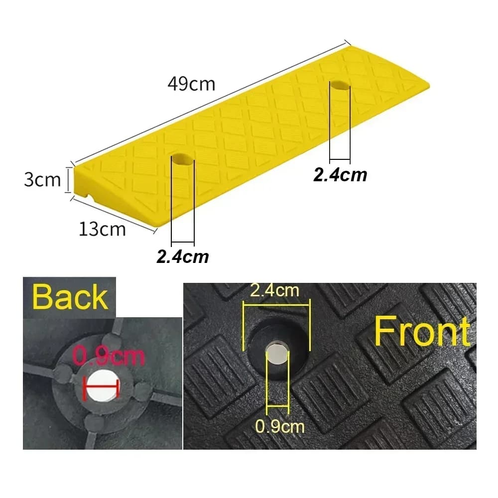 3 centimetri 5 centimetri 8 centimetri di Plastica PVC Strada S-lope Rampa Pad Auto Portatile Passo UphillTriangolo Zerbino Curb Garage Rampa Antiscivolo Pavimenti Rampa Amagi