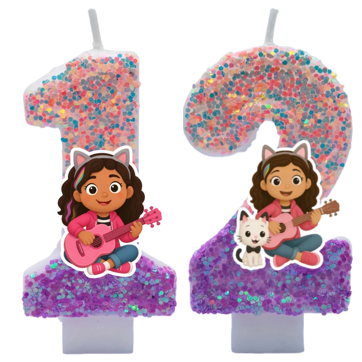 Candele Numeriche 0-9 Anime 3D Carine per Casa di Gabby, Candele per Torta di Compleanno per Bambini, Regali per Feste di Compleanno e Baby Shower