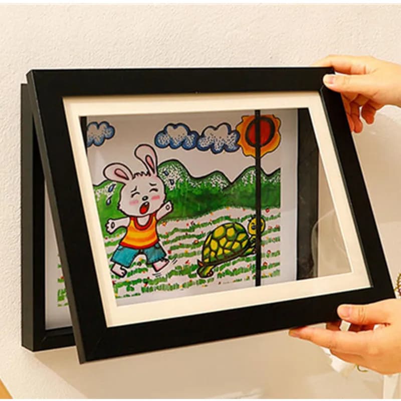 A4 Kids Art Frame Magnetic Open Display Changeable Home Decor Poster Photo Drawing Painting Picture for Children's Creativity