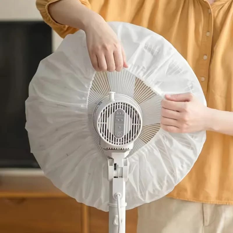 Copertura antipolvere universale per ventilatore da pavimento verticale per uso domestico, che può coprire completamente il ventilatore elettrico per proteggere da polvere.