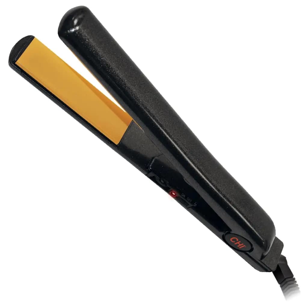 Piastra per capelli da 1 pollice per capelli lisci come la seta, stiratura e arricciatura, 410 ° Riscaldamento rapido, ioni negativi, nero
