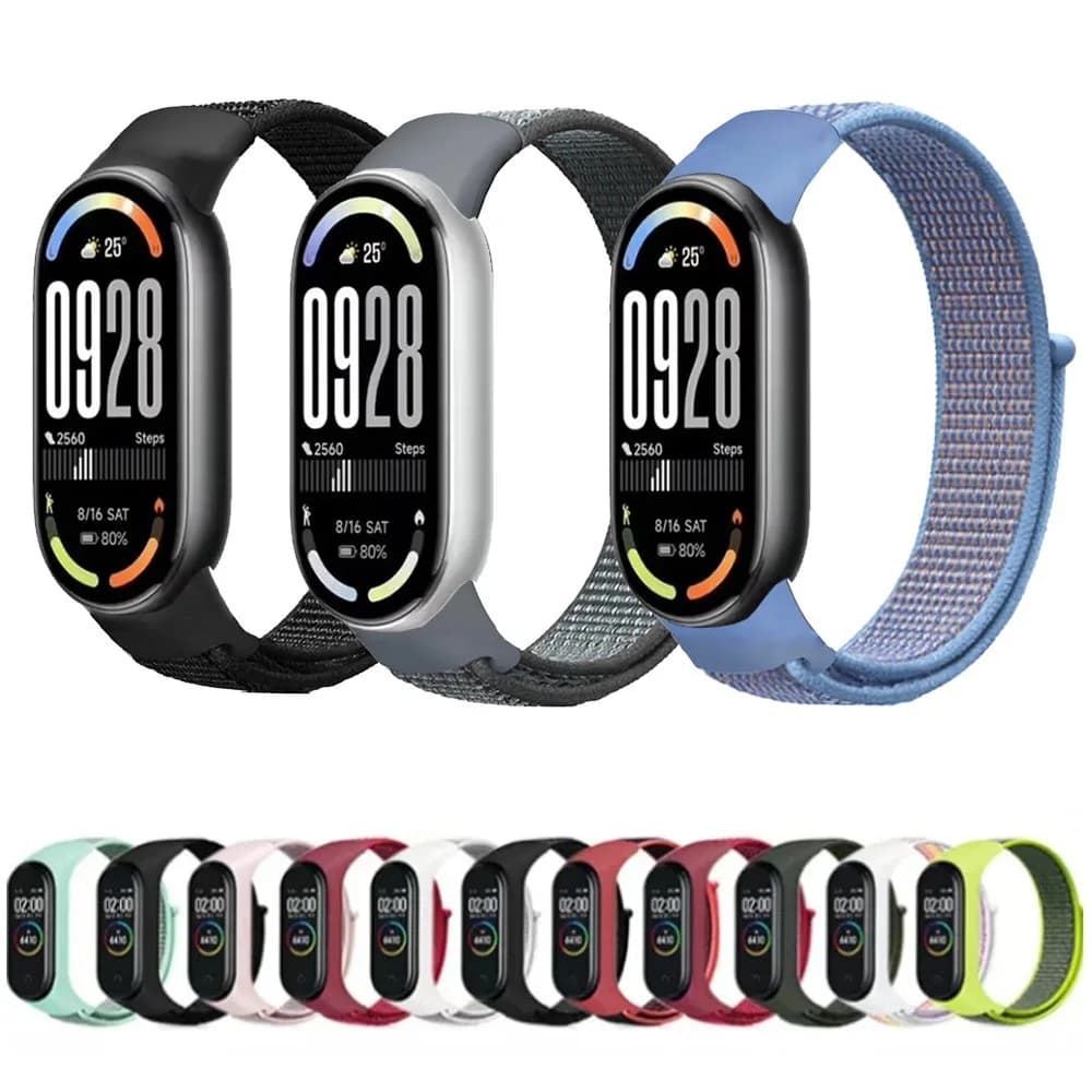 Cinturino in nylon per Xiaomi Mi Band 10 9 8 Sport Comodo braccialetto traspirante per Mi Band 10 9 8 Accessori Cintura