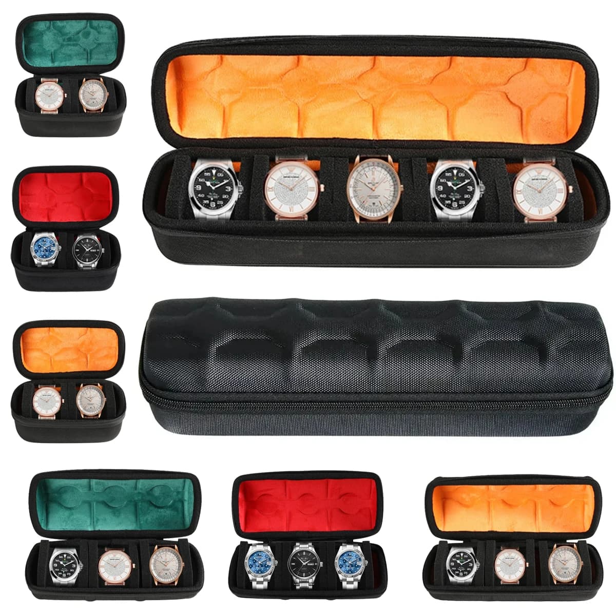 Scatola portaoggetti per orologi in EVA, organizer per orologi da polso, accessori intelligenti, orologi, cavo dati, custodia con cerniera, custodia da viaggio portatile