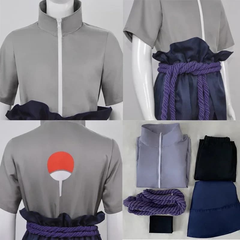 2026 New Anime Uchiha Sasuke Cosplay Outfit Halloween Costume Party Role Play Uniform Comic Clothes Outfit