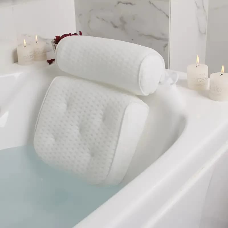Cuscino per vasca da bagno SPA, cuscino per vasca ad asciugatura rapida, utilizzato per supportare collo e schiena, con ventosa antiscivolo.