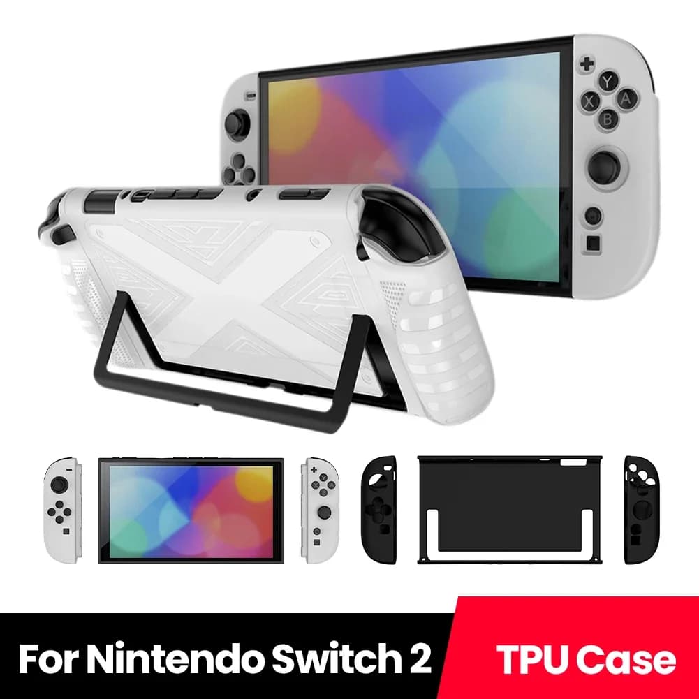 Custodia in TPU per Nintendo Switch 2, Cover Ergonomica con Impugnatura, Antiurto e Antigraffio, Accessori per Giochi